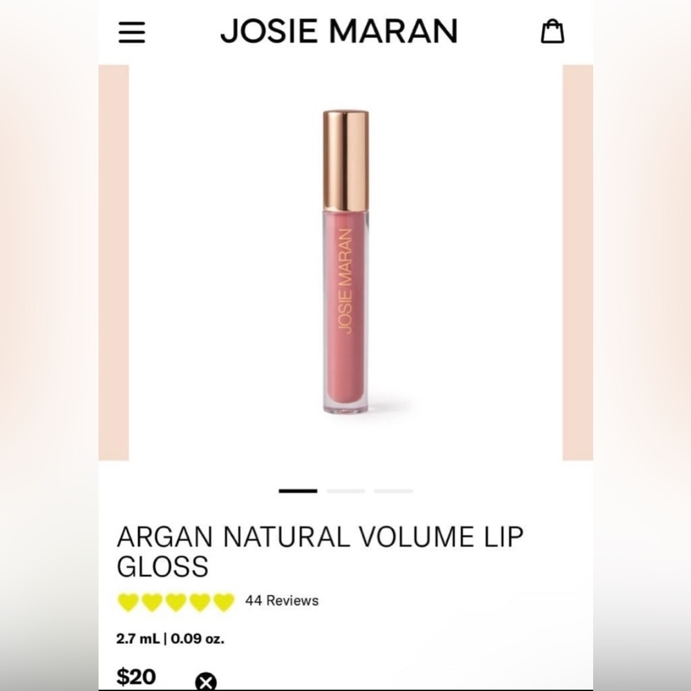 Josie Maran Argan Natural Volume Lip Gloss